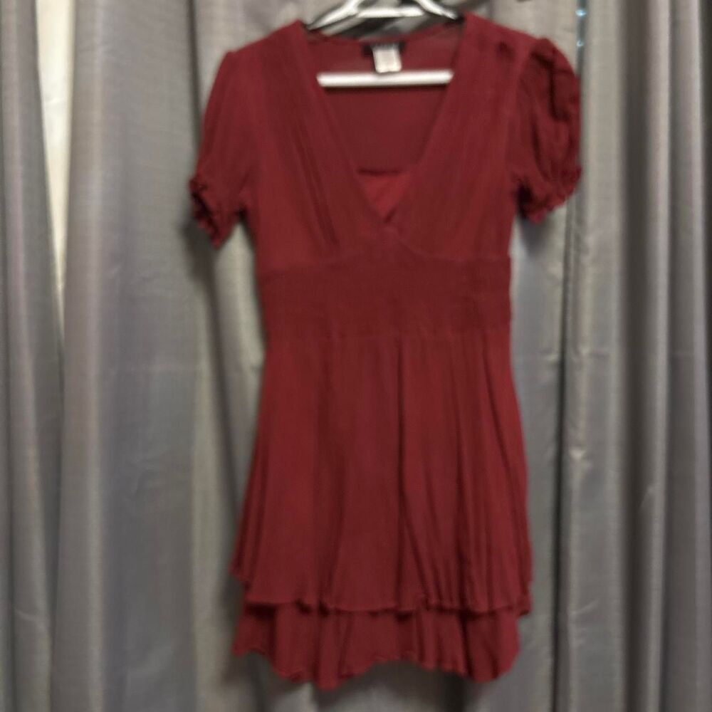 B-darlin Women's Red and Burgundy Dress